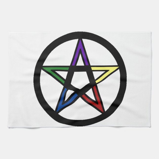 Elemental Pentacle Kitchen Towel (Horizontal)