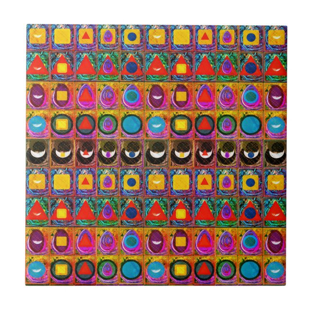 Elemental Symbols Pattern Meditation Aid Tattva Tile (Front)