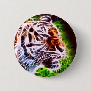 Elemental Tiger 2 Inch Round Button