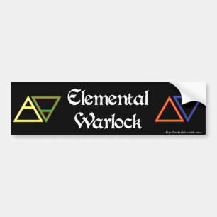 Elemental Warlock Bumper Sticker