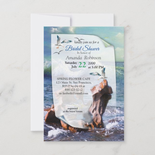 Elemental Water Power  Invitation (Front)
