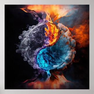 Elemental Yin Yang Poster