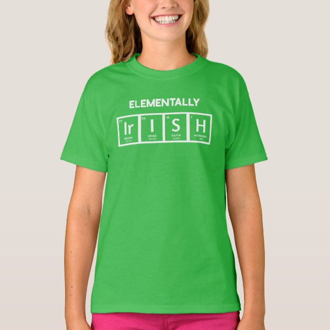 Elementally Irish Green St. Patrick's Day Shirt (Front)