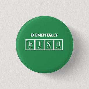 Elementally Irish St. Patrick's Day 1 Inch Round Button
