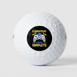 Elementary Level Complete Gaming Gamer Graduation Golf Balls