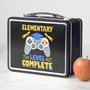 Elementary Level Complete Gaming Gamer Graduation Metal Lunch Box