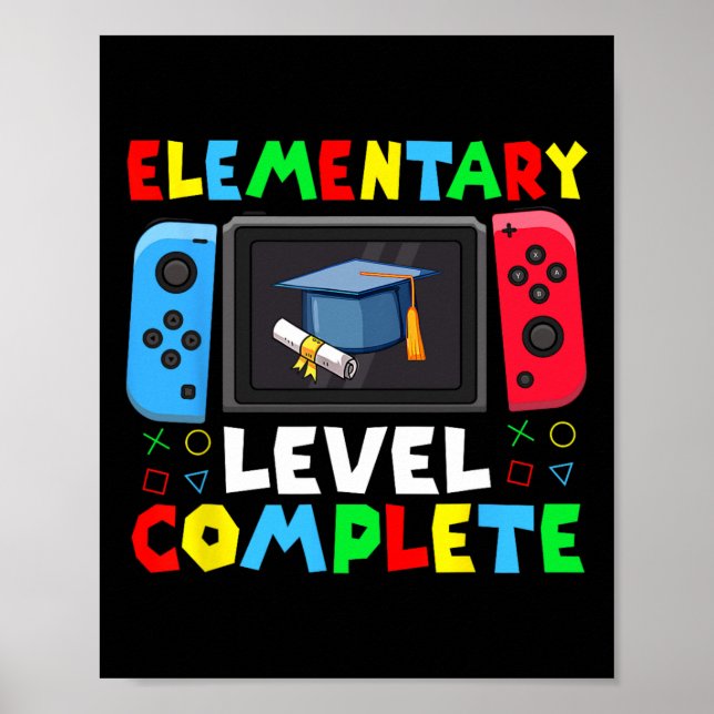 Elementary Level Complete Graduation Cl 2025 Gamer Poster (Front)