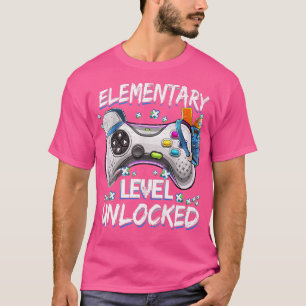 Elementary Level Unlocked Video Game Back to Schoo T-Shirt