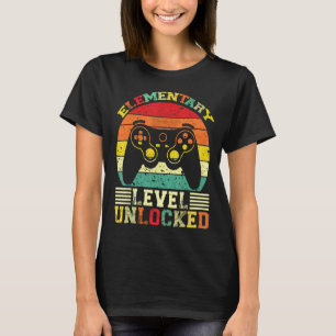 Elementary Level Unlocked Video Gamer Back to Scho T-Shirt
