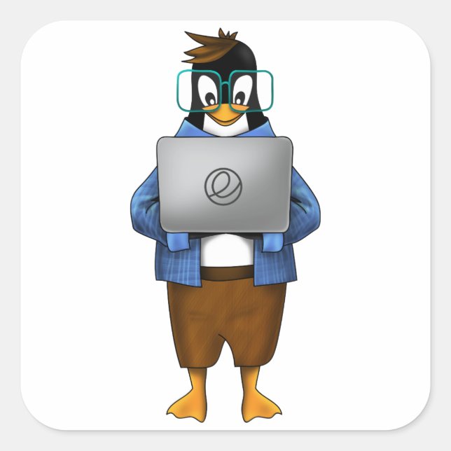 Elementary OS Square Sticker (Front)