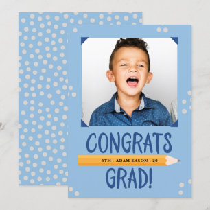 Elementary School Boy Graduation Invitation
