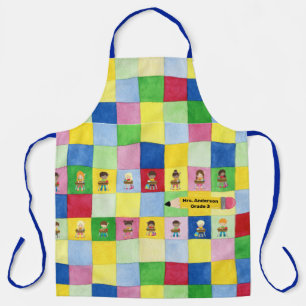 Elementary School Classroom Children Teacher Gift Apron