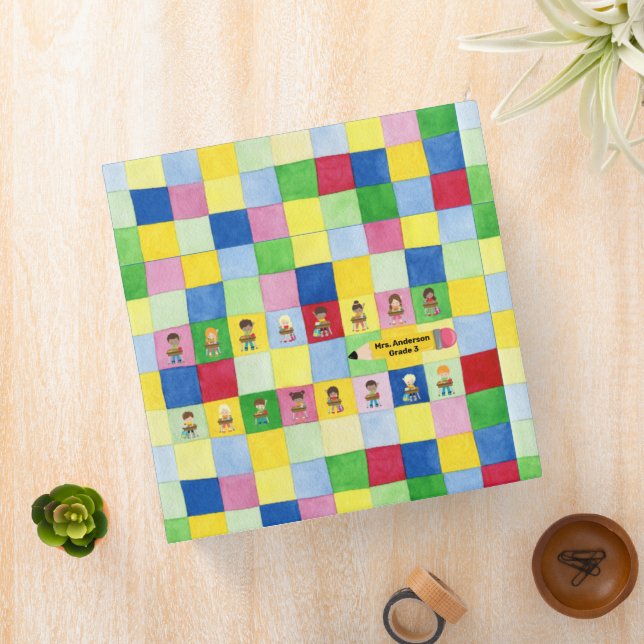 Elementary School Classroom Children Teacher Gift Binder (In Situ)