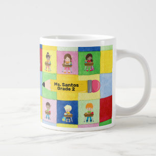 Elementary School Classroom Children Teacher Jumbo Large Coffee Mug