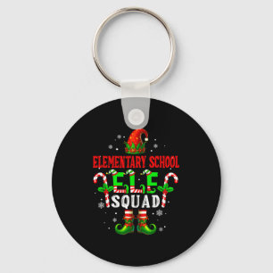 Elementary School Elf Squad Xmas Elf Hat Scute Ss  Keychain