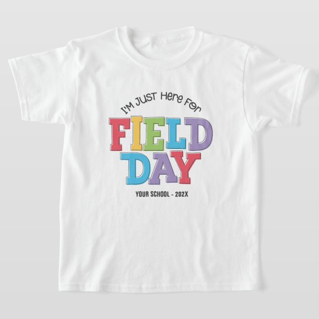 Elementary School Field Day Personalized T-Shirt (Laydown)