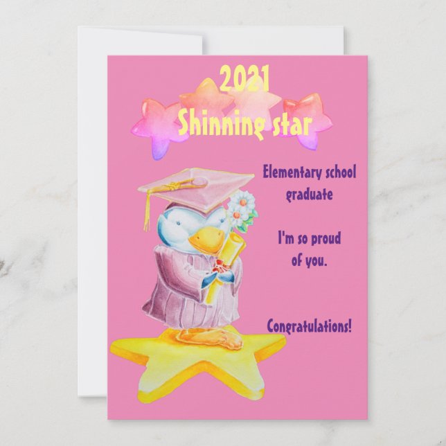 Elementary school graduation card (Front)