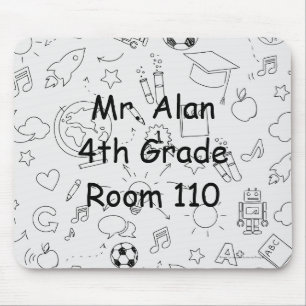 Elementary School Personalized Teacher Desk Mouse Pad