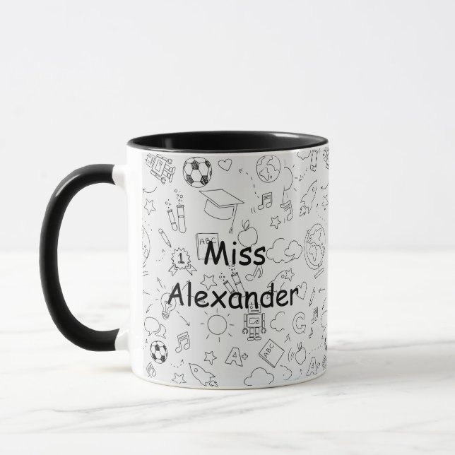 Elementary School Personalized Teacher  Mug (Left)
