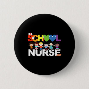 Elementary School Registered Nurse Back To School  2 Inch Round Button