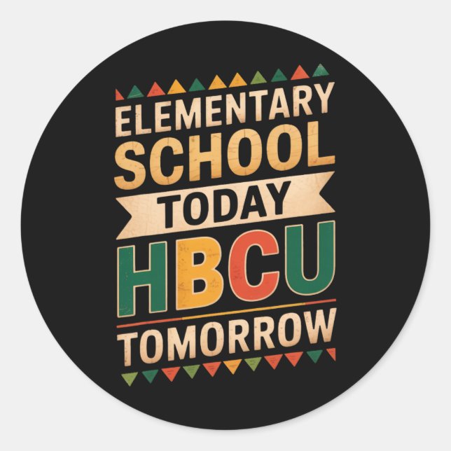 Elementary School Today Juneteenth School Historic Classic Round Sticker (Front)