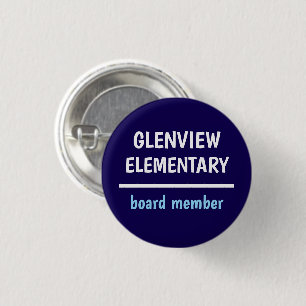 Elementary school volunteer, staff, visitor badge 1 inch round button
