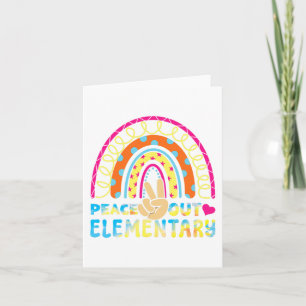 Elementary Student Bye Schools Out Last Cl Summer  Card