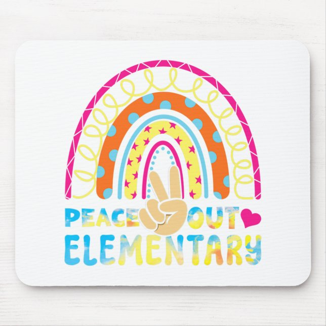 Elementary Student Bye Schools Out Last Cl Summer  Mouse Pad (Front)