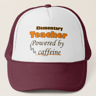 Elementary Teacher Powered by caffeine Trucker Hat