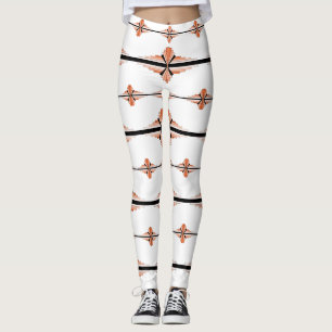 Éléments Art déco dans les leggings de pêche paste