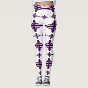 Eléments Art déco en leggings de prune foncée