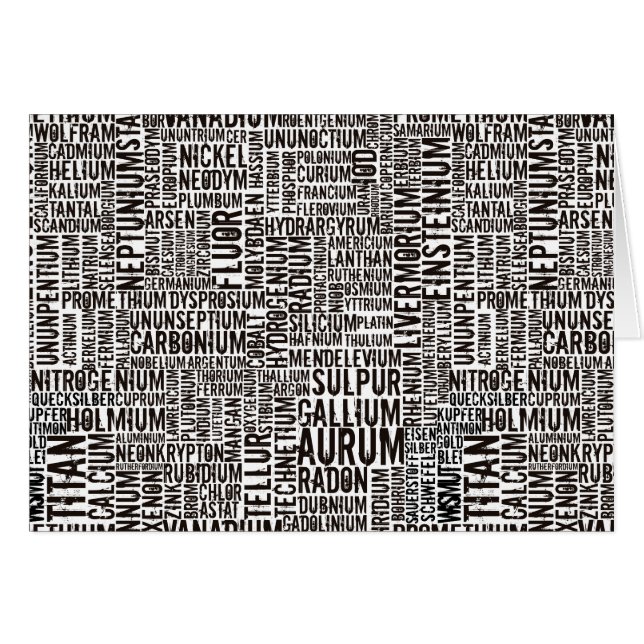 Éléments chimiques (Devant Horizontal)
