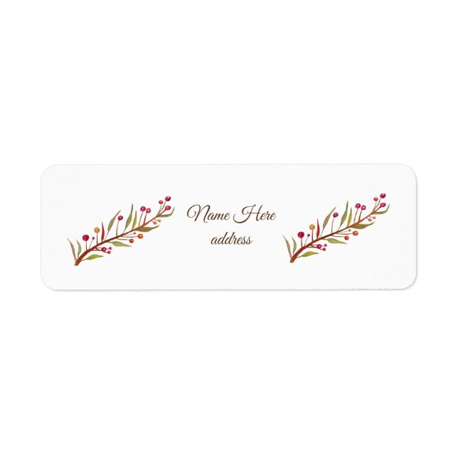 Éléments d'automne, Étiquettes de retour personnal (Devant)