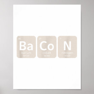 Elements Of Bacon _ Funny Bbq, Pork Grilling _1  Poster