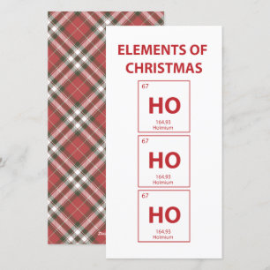 Elements Of Christmas Funny  Holiday Card