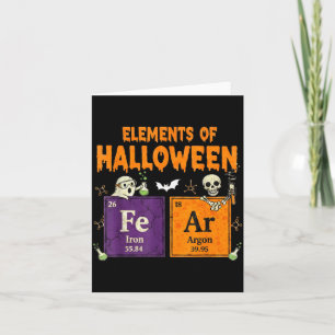 Elements Of Halloween Fear Periodically Halloween  Card