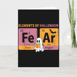Elements Of Halloween Fear Periodically Halloween  Card
