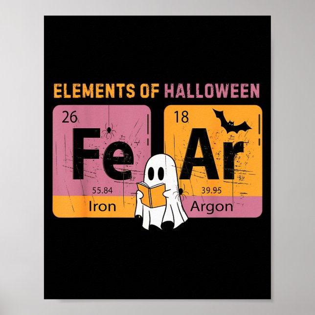 Elements Of Halloween Fear Periodically Halloween  Poster (Front)