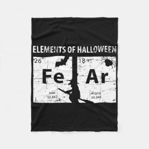 Elements Of Halloween Shirt (fear) Periodically Fleece Blanket