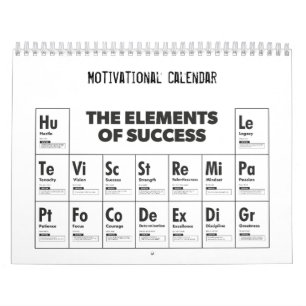 Elements Of Success - Gym Hustle Motivational Cale Calendar