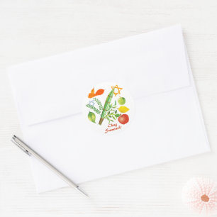 Elements of Sukkot Classic Round Sticker