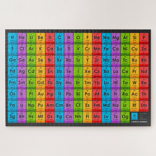 Elements of the Periodic Table 1014 Pieces Jigsaw Puzzle (Horizontal)