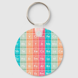 Elements of the Periodic Table Colourful Pattern Keychain