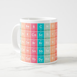 Elements of the Periodic Table Colourful Pattern Large Coffee Mug