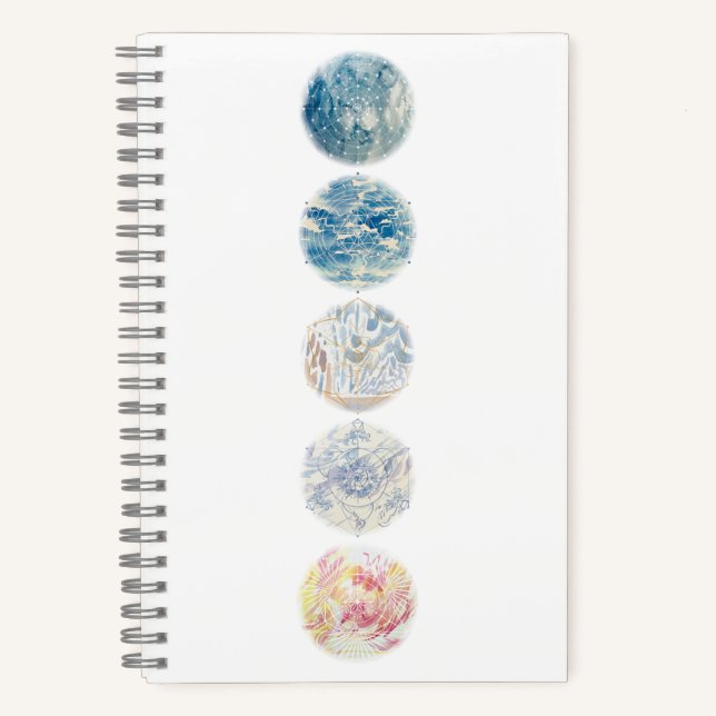 Elements Watercolor Mandala Notebook (Front)