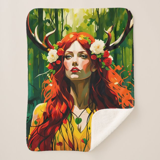 Elen of the Ways Sherpa Blanket (Front)