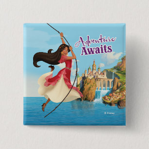 Elena   Adventure Awaits 2 Inch Square Button