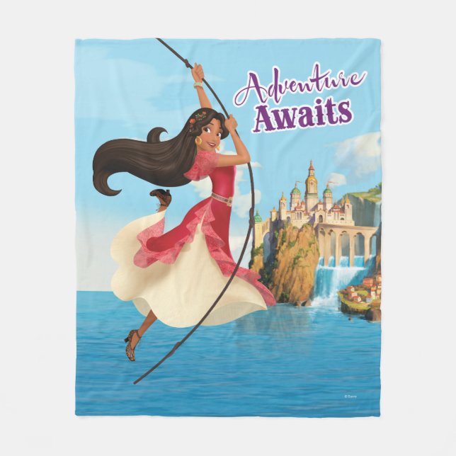 Elena | Adventure Awaits Fleece Blanket (Front)