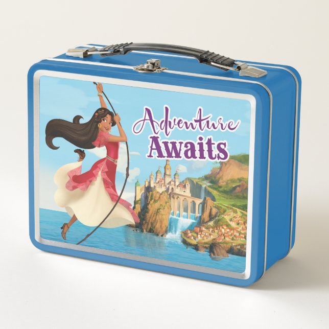 Elena | Adventure Awaits Metal Lunch Box (Front)