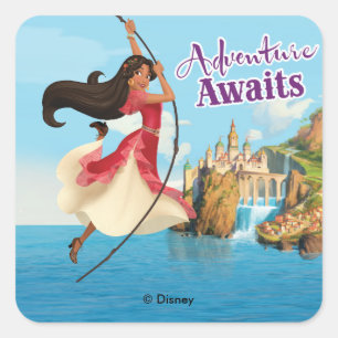 Elena Adventure Awaits Square Sticker